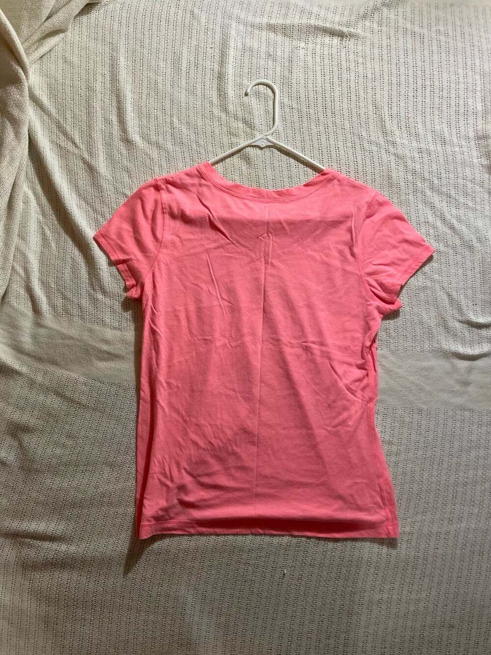 Tek Gear Ready Set Go Graphic V-Neck T-Shirt Pink Size Large - Picture 8 of 8